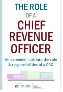 The Role of Chief Revenue Officer CRO